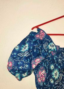 Blue Floral Top