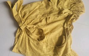 Yellow Cotton Crop Top
