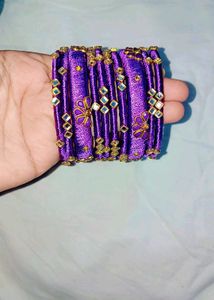 Purple Silk Thread Bangles