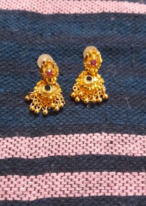 One Gram Gold Earrings
