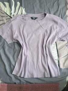 Ribbed Lilac Top