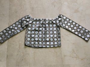 Bling Off Shoulder Crop Top
