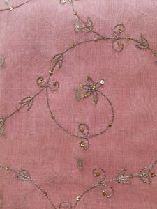 🥳Today Offer🥳Beautiful Embroided Organza Saree