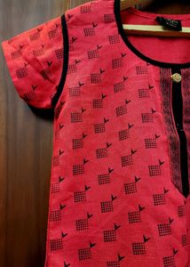 Pink Print Casual Dress