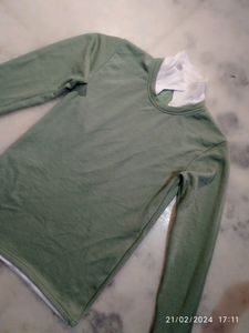 Tshirt Olive Green Light Colour Casual