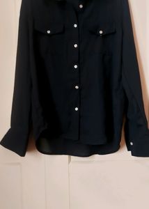 Mixxo NAVY BLUE Button-down Shirt Women