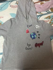 Grey Patchwork Hoodie
