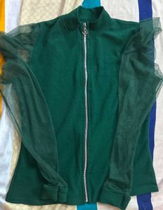 New stylish women and girls high neck green top