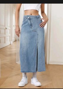 Long Denim Skirt