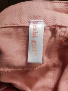 Pink Wide Leg Jeans