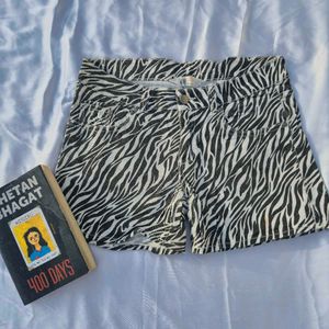 H&M Zebra Print Shorts