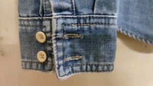 Navy Blue Color Denim Shirt M Size