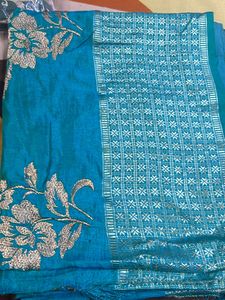 Sea Green Color Silk Saree