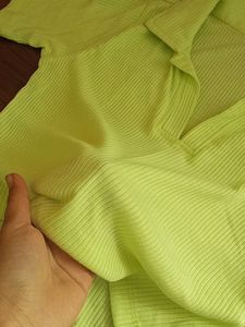 Collar Crop Tee- Lime