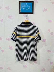 Fahrenheit Men Polo Strip Half Sleeves T-shirt