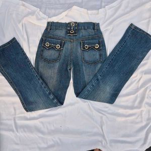 Low Waist Y2K Straight Fit Retro Denim