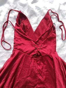 Brand New ( Shein) Red Satin  High Low Dress