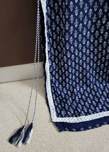 Indigo Blue Straight Kurta.