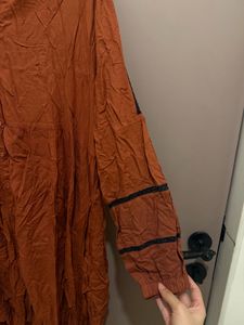 Knee-length Rust Dress