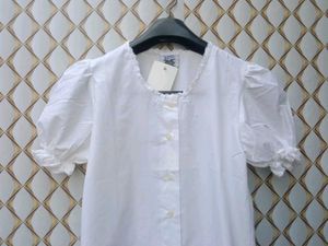 New With Tag Cute Korean Puff Crop Shirt