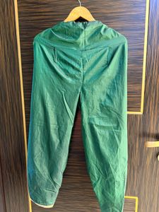 Padded Gujrati Style Peplum Top With Dhoti Pants