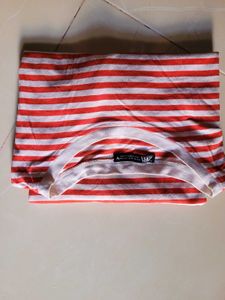 Red and white striped tshirt (girls)
