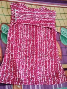 Pink Patterned Kurti