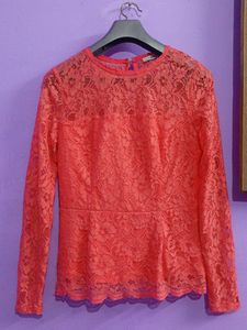 Beautiful Coral Colour Top For Girls