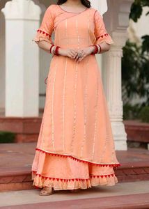Aaheli Darshikha Peach Lehenga Coverup XXL