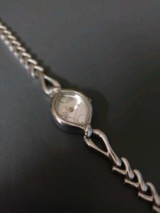 Silver-Tone Chain Watch