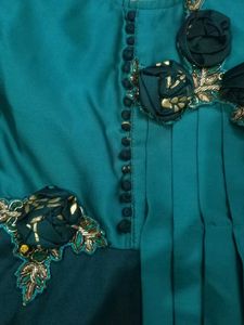 Green and Gold Party Dress