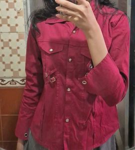 Stylish Red Formal Shirt