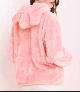 Women Teddy Bear Premium Quality Fur Hoodie Jacket