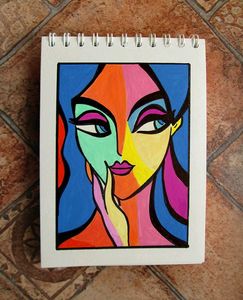 Girl Painting On Paper