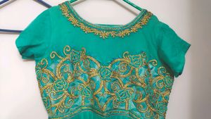 Heavy Work Sea Green Anarkali Set