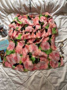 Floral Ruffled Blouse.