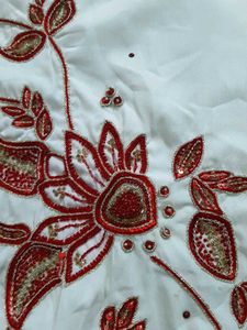 Embroidered White Kurti