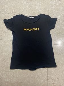 Mango Black Graphic Tee