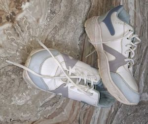 White &amp; Grey Blue Casual Sneakers