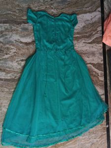 Long Sea Green Gown.