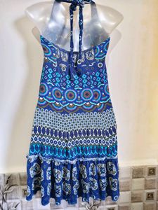 Blue Patterned Sundress for Medium/ Large Size