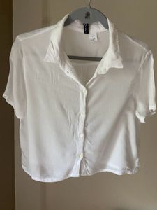H&M Crop Buttoned Shirt