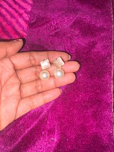 Combo golden beaded stones Earring