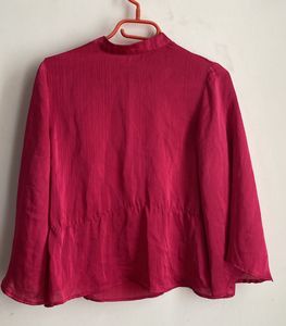 Zara Satin Pink Top
