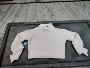 Cozy White Knit Sweater