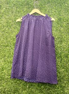 Polka Dot Navy Top