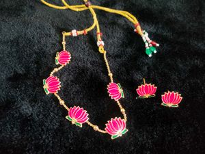 Lotus Necklace & Earring Set