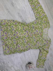 Floral Print Kurti Top