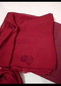 Red Embroidered Kurta Set
