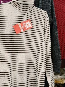 Striped Turtleneck Top